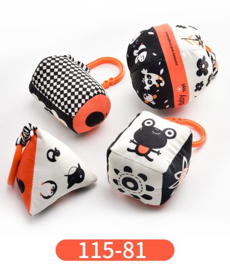 Baby Stroller Hanging Toy - Soft Colorful Rattle & Teether Set | Sensory Development Toy for Newborns & Infants (0-12M)