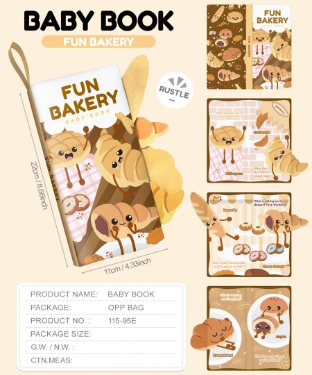 Interactive Cloth Book for Babies - Soft Tactile Pages with Crinkle, Mirror & Rattles | Early Learning Toy for Ages 0-3