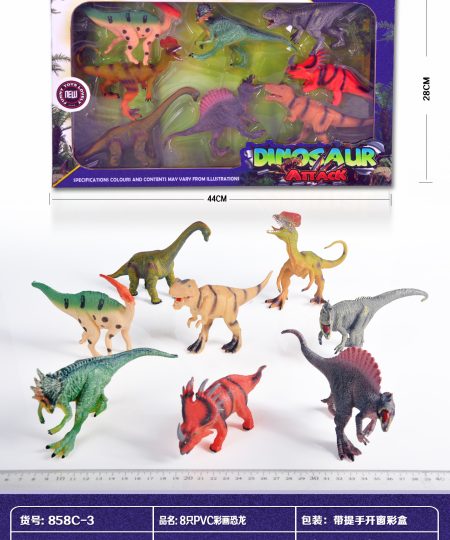 Kids Dinosaur & Animal Play Figures Set - Prehistoric & Wildlife Creatures for Games, Learning & Decor (Ages 3-8)